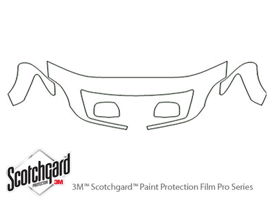 ls 3M Clear Bra Hood Precut PPF Diagram