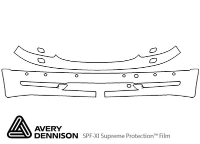ls Avery Dennison Clear Bra Bumper Precut PPF Diagram