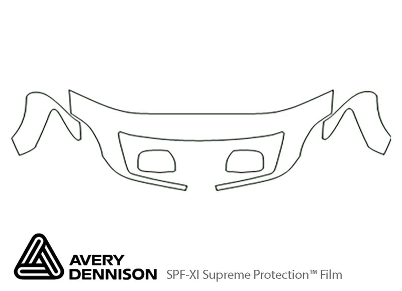 ls Avery Dennison Clear Bra Hood Precut PPF Diagram