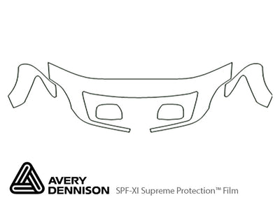 ls Avery Dennison Clear Bra Hood Precut PPF Diagram