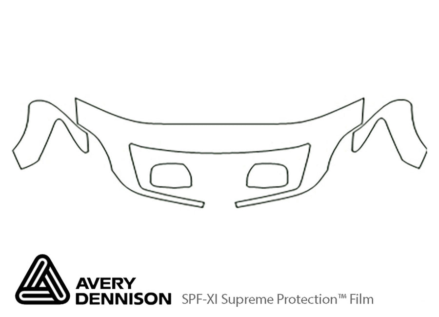 ls Avery Dennison Clear Bra Hood Precut PPF Diagram