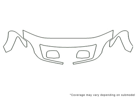 ls Avery Dennison Clear Bra Hood Precut PPF Diagram