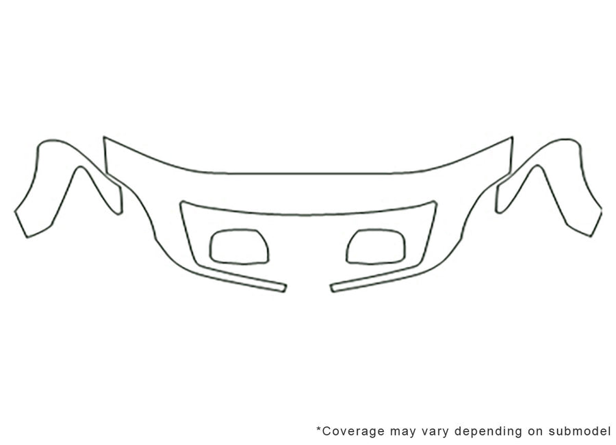 ls Avery Dennison Clear Bra Hood Precut PPF Diagram