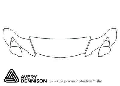 ls Avery Dennison Clear Bra Hood Precut PPF Diagram