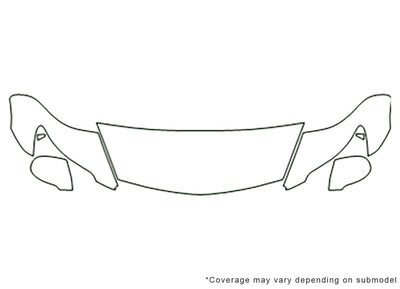 ls Avery Dennison Clear Bra Hood Precut PPF Diagram