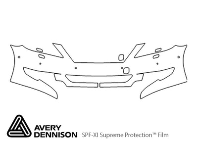 ls Avery Dennison Clear Bra Bumper Precut PPF Diagram