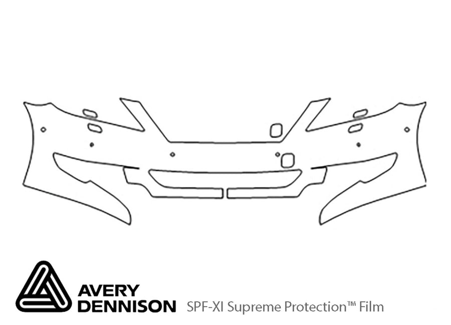 ls Avery Dennison Clear Bra Bumper Precut PPF Diagram