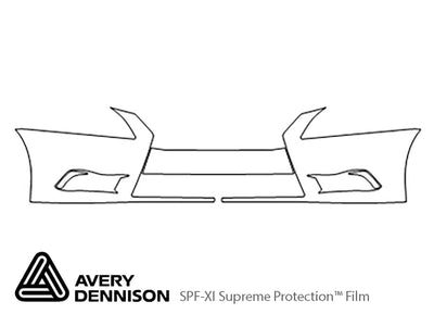 ls Avery Dennison Clear Bra Bumper Precut PPF Diagram