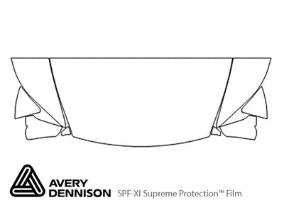 ls Avery Dennison Clear Bra Hood Precut PPF Diagram