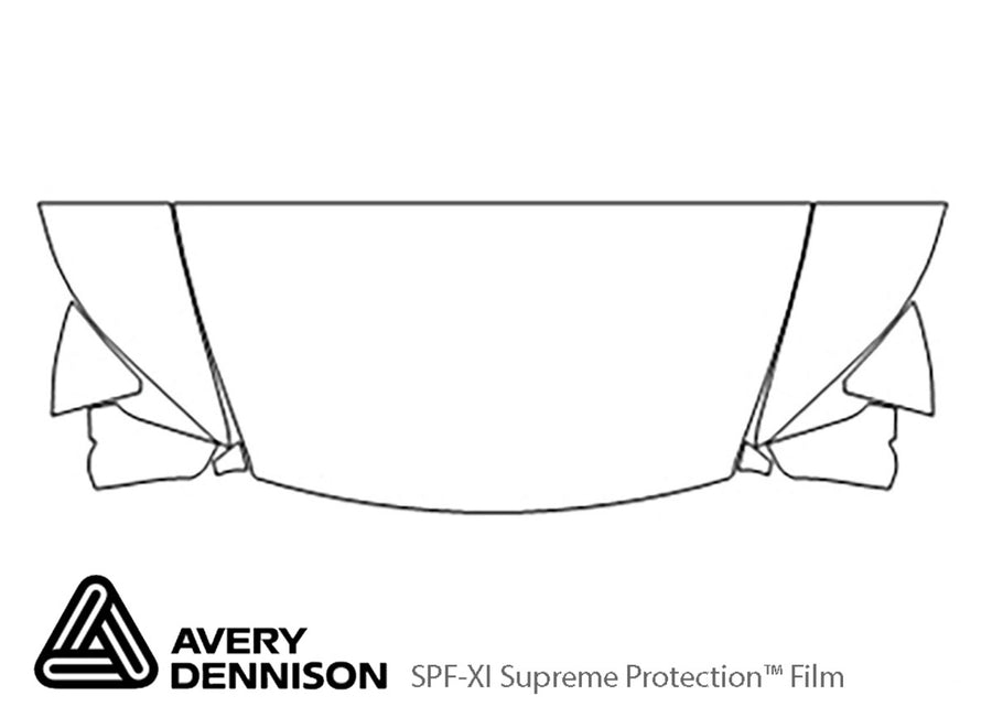 ls Avery Dennison Clear Bra Hood Precut PPF Diagram