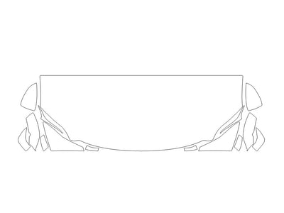 ls Avery Dennison Clear Bra Hood Precut PPF Diagram