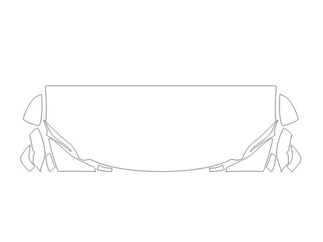 ls Avery Dennison Clear Bra Hood Precut PPF Diagram