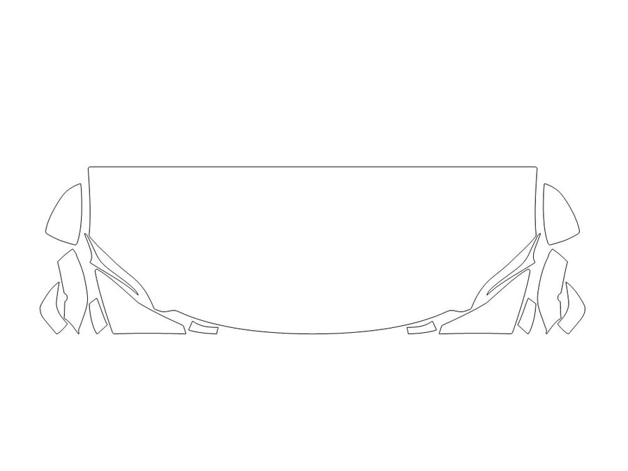 ls Avery Dennison Clear Bra Hood Precut PPF Diagram