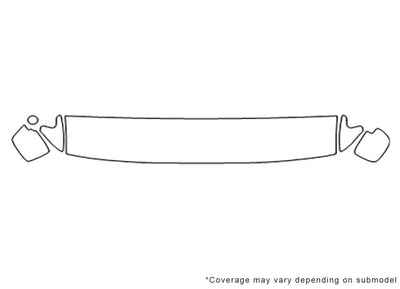 lx Avery Dennison Clear Bra Hood Precut PPF Diagram