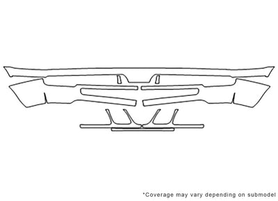 lx Avery Dennison Clear Bra Bumper Precut PPF Diagram