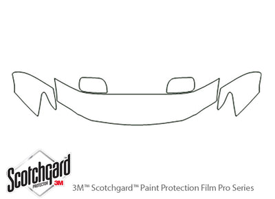 lx 3M Clear Bra Hood Precut PPF Diagram