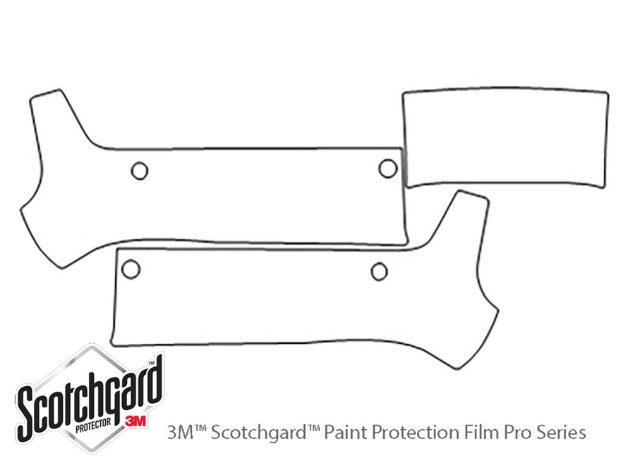 lx 3M Clear Bra Door Cup Precut PPF Diagram