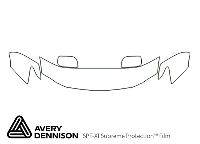 lx Avery Dennison Clear Bra Hood Precut PPF Diagram