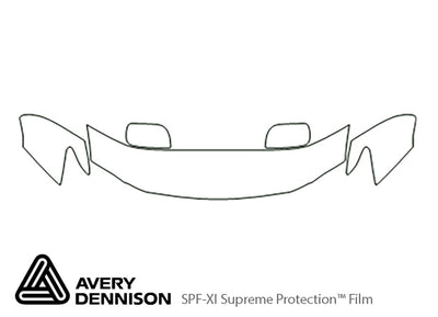 lx Avery Dennison Clear Bra Hood Precut PPF Diagram