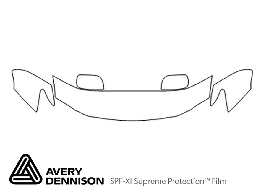lx Avery Dennison Clear Bra Hood Precut PPF Diagram