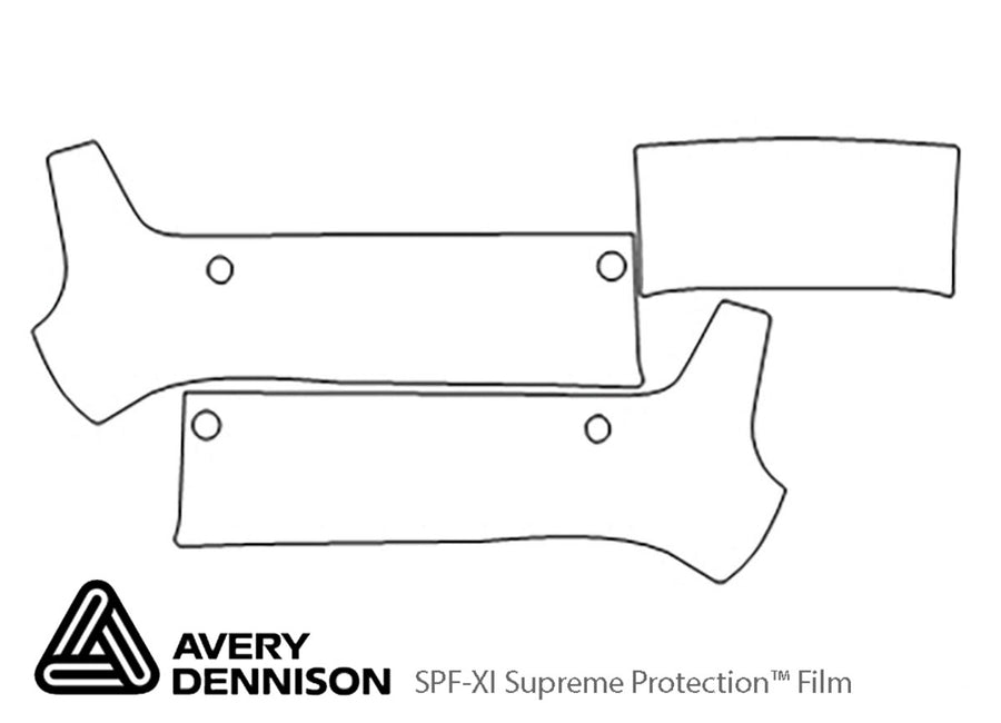 lx Avery Dennison Clear Bra Door Cup Precut PPF Diagram