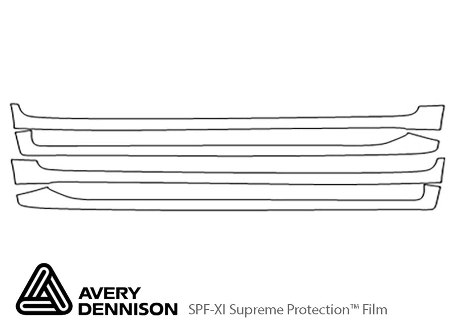 lx Avery Dennison Clear Bra Door Cup Precut PPF Diagram