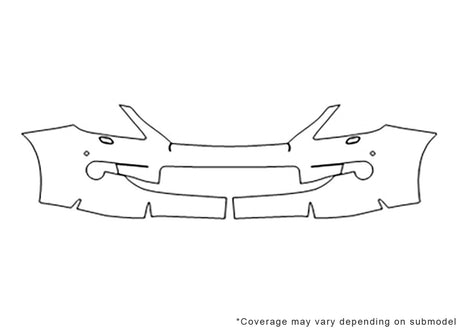 lx Avery Dennison Clear Bra Bumper Precut PPF Diagram