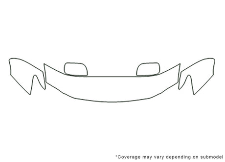lx Avery Dennison Clear Bra Hood Precut PPF Diagram