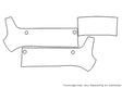 lx 3M Clear Bra Door Cup Precut PPF Diagram