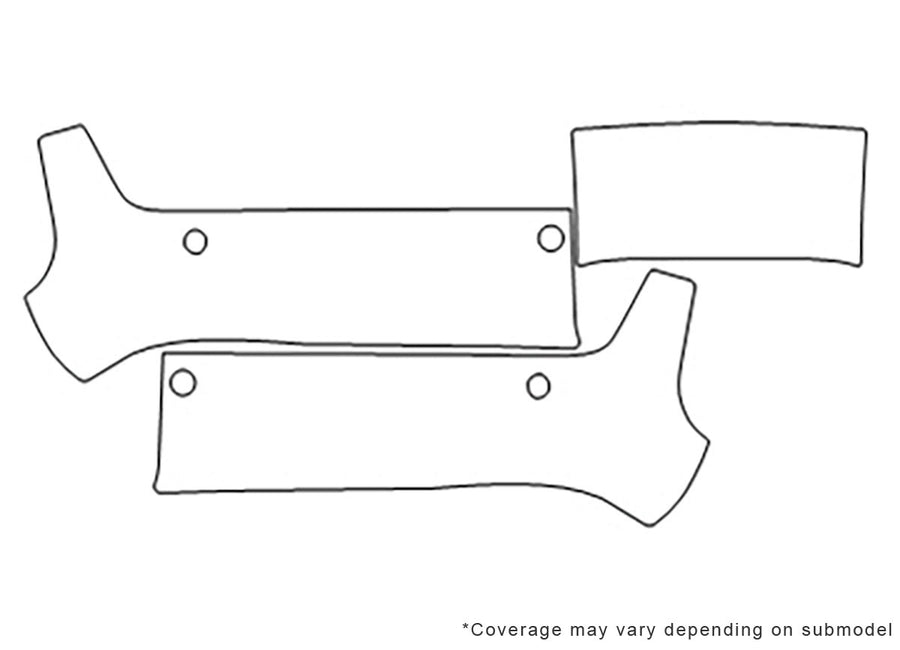 lx Avery Dennison Clear Bra Door Cup Precut PPF Diagram