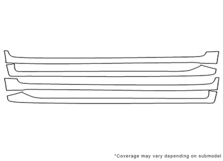 lx 3M Clear Bra Door Cup Precut PPF Diagram