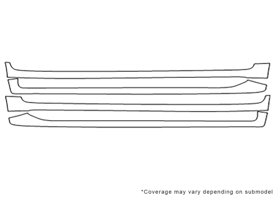lx Avery Dennison Clear Bra Door Cup Precut PPF Diagram