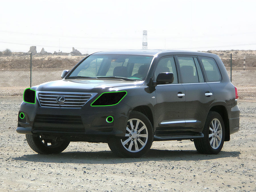 lexus lx 2008-2012 Headlight Tint Location