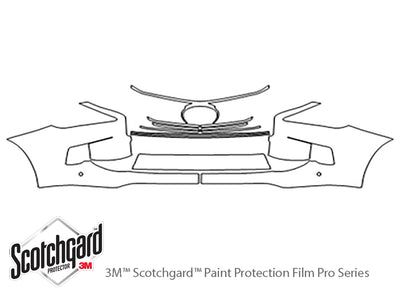 lx 3M Clear Bra Bumper Precut PPF Diagram
