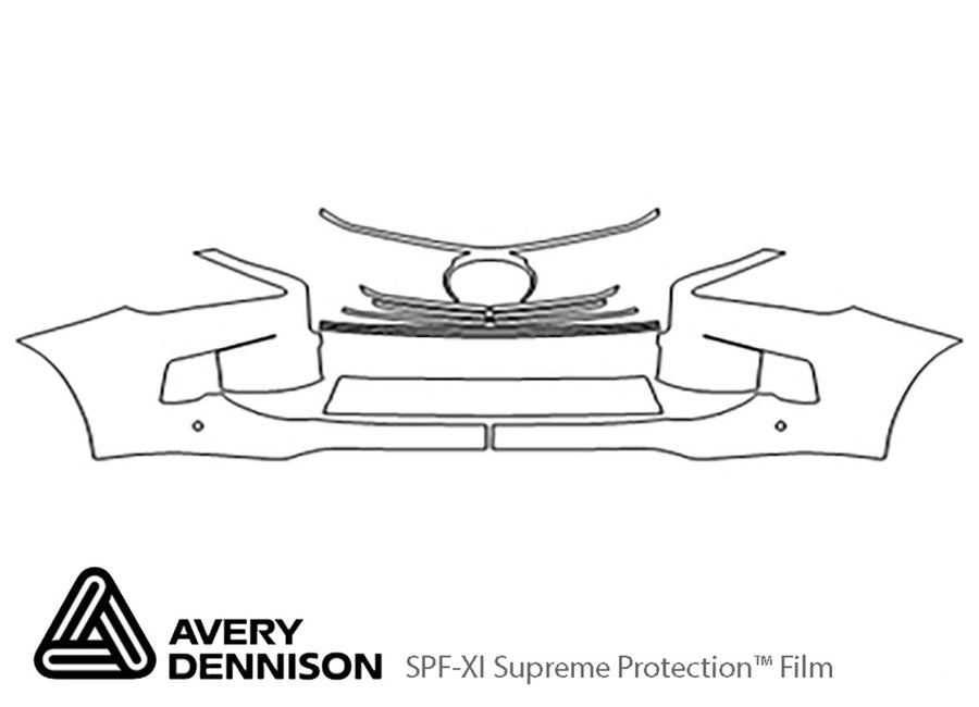 lx Avery Dennison Clear Bra Bumper Precut PPF Diagram