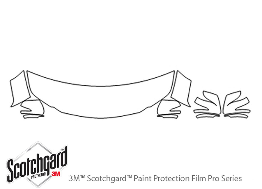 lx 3M Clear Bra Hood Precut PPF Diagram