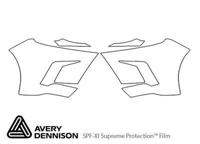 lx Avery Dennison Clear Bra Bumper Precut PPF Diagram