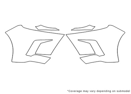 lx Avery Dennison Clear Bra Bumper Precut PPF Diagram