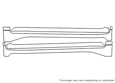 lx 3M Clear Bra Door Cup Precut PPF Diagram