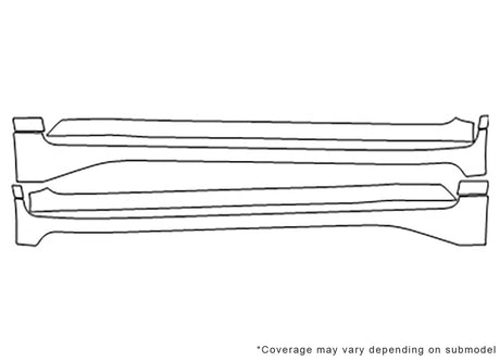 lx 3M Clear Bra Door Cup Precut PPF Diagram