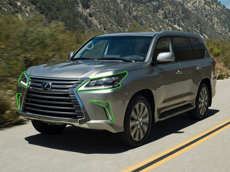 lexus lx 2016-2021 Headlight Protection Installation Location