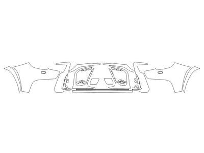lx 3M Clear Bra Bumper Precut PPF Diagram
