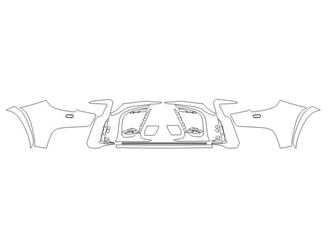 lx Avery Dennison Clear Bra Bumper Precut PPF Diagram