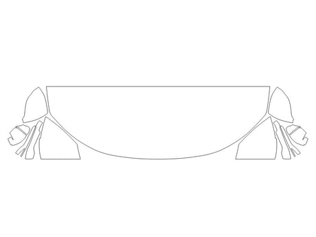 lx Avery Dennison Clear Bra Hood Precut PPF Diagram