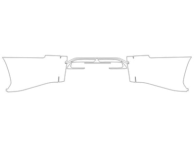 lx Avery Dennison Clear Bra Door Cup Precut PPF Diagram