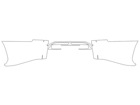lx Avery Dennison Clear Bra Door Cup Precut PPF Diagram
