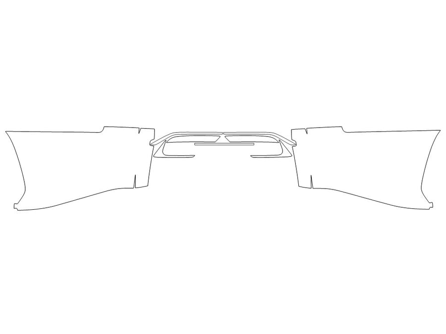 lx Avery Dennison Clear Bra Door Cup Precut PPF Diagram
