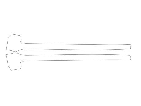 lx Avery Dennison Clear Bra Door Cup Precut PPF Diagram