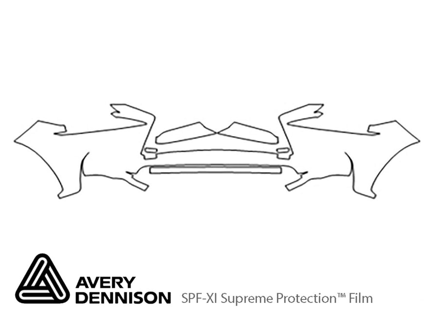 nx Avery Dennison Clear Bra Bumper Precut PPF Diagram