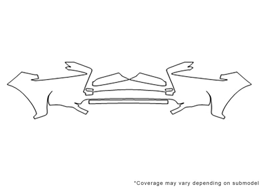 nx 3M Clear Bra Bumper Precut PPF Diagram